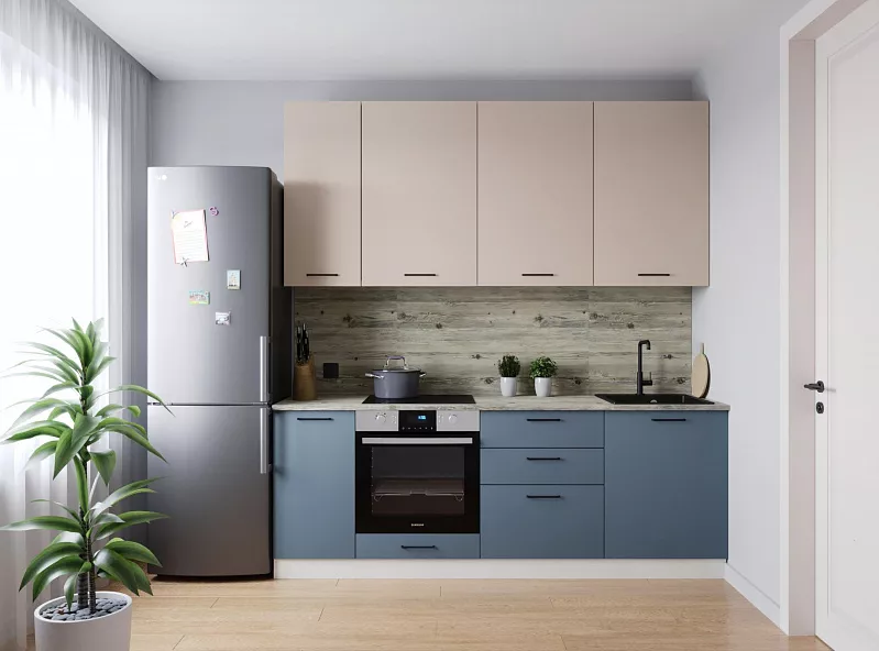 Кухонный гарнитур Фьюжн 2200 мм (верх 950 мм)