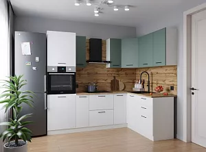 Кухонный гарнитур угловой Mуссон 2400x1600 мм