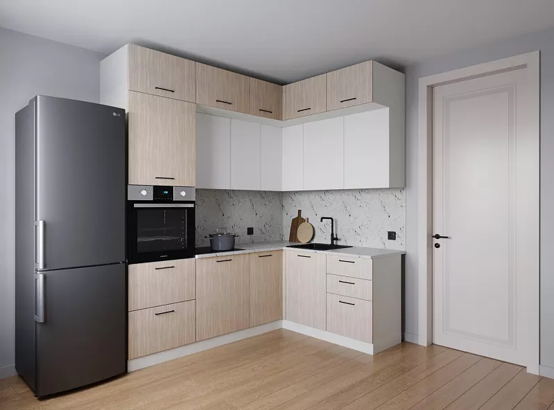 Кухонный гарнитур угловой Демо 2200х1700 мм