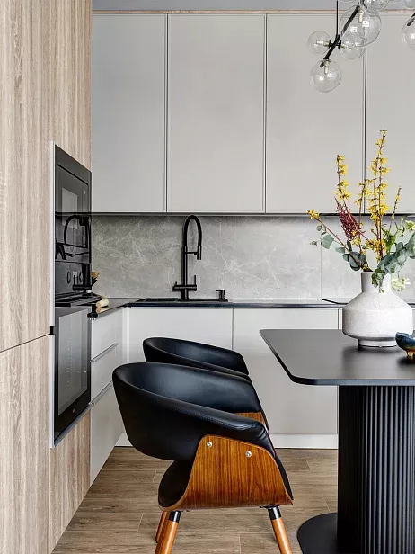 Кухонный гарнитур Угловой, МДФ + ЛДСП, меренга №283