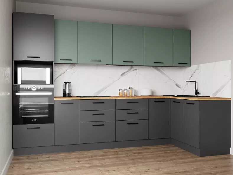 Кухонный гарнитур угловой Изумруд 3200х1400 мм