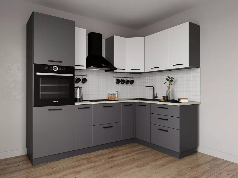 Кухонный гарнитур угловой Меренга 2400х1600 мм