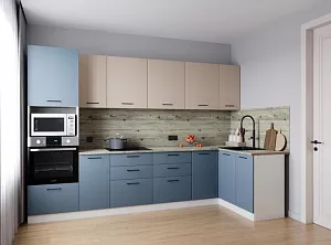 Кухонный гарнитур угловой Фьюжн 3200х1400 мм