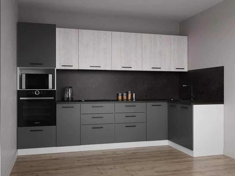 Кухонный гарнитур угловой Санторини 3200х1400 мм