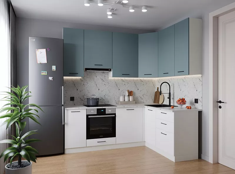 Кухонный гарнитур угловой Ниагара 2200х1600 мм