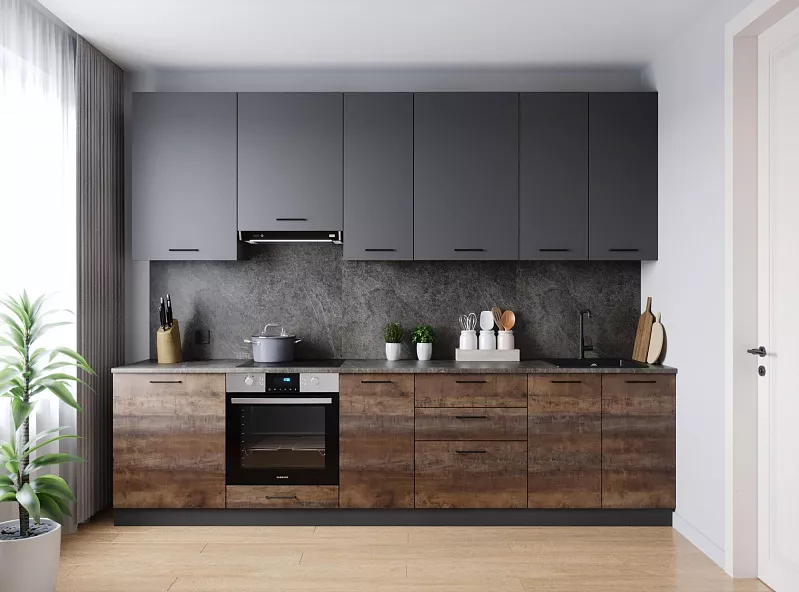 Кухонный гарнитур Трансильвания 3000 мм (верх 950 мм)