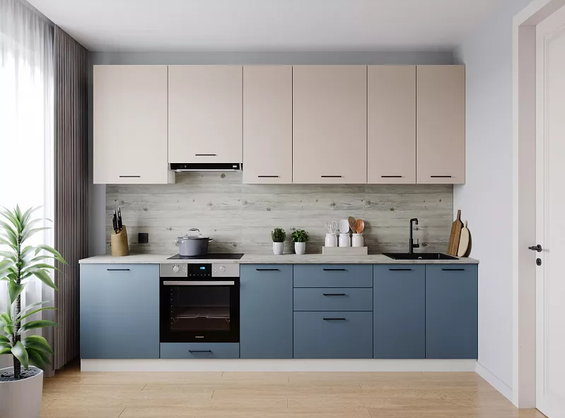 Кухонный гарнитур Фьюжн 3000 мм (верх 950 мм)