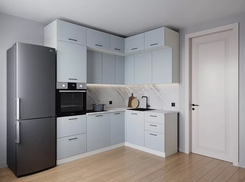 Кухонный гарнитур угловой Смоки 2200х1700 мм