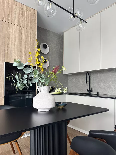 Кухонный гарнитур Угловой, МДФ + ЛДСП, меренга №283