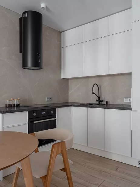 Кухонный гарнитур Угловой, МДФ, меренга №283 (Арнедо), детройт