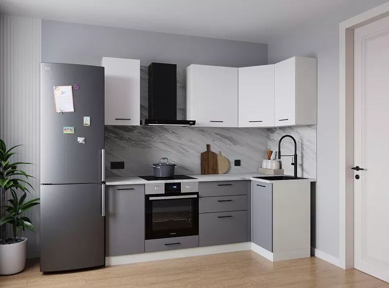 Кухонный гарнитур угловой Элеганция 2200х1000 мм