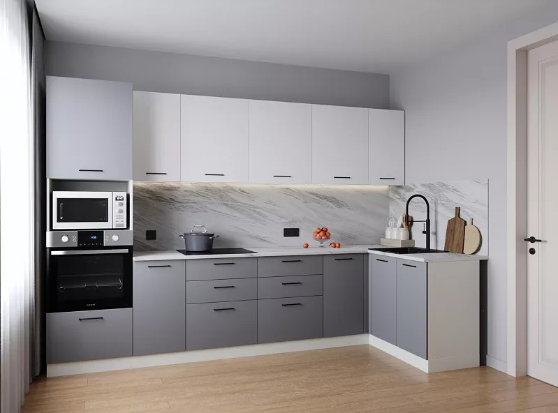 Кухонный гарнитур угловой Элеганция 3200х1400 мм