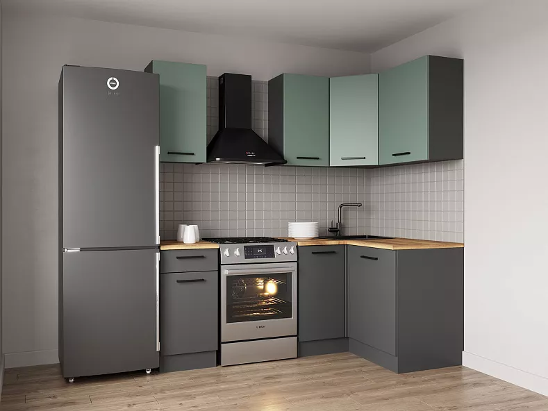 Кухонный гарнитур угловой Лофт 2000х1200 мм