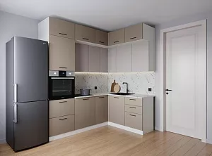 Кухонный гарнитур угловой Каппучино 2200х1700 мм