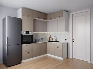 Кухонный гарнитур угловой Каппучино 2200х1700 мм