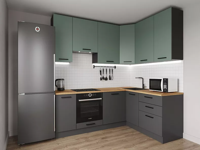 Кухонный гарнитур угловой Лофт 2200х1600 мм