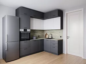 Кухонный гарнитур угловой Меренга 2200х1700 мм