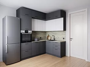 Кухонный гарнитур угловой Меренга 2200х1700 мм