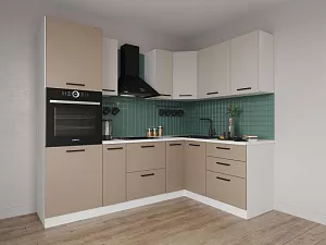 Кухонный гарнитур угловой Каппучино 2400х1600 мм