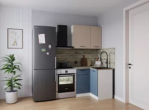 Кухонный гарнитур угловой Фьюжн 1000х1000 мм