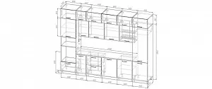 Кухонный гарнитур Крафт 3400 мм