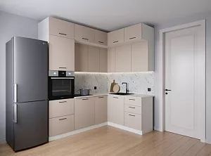 Кухонный гарнитур угловой Шампань 2200х1700 мм