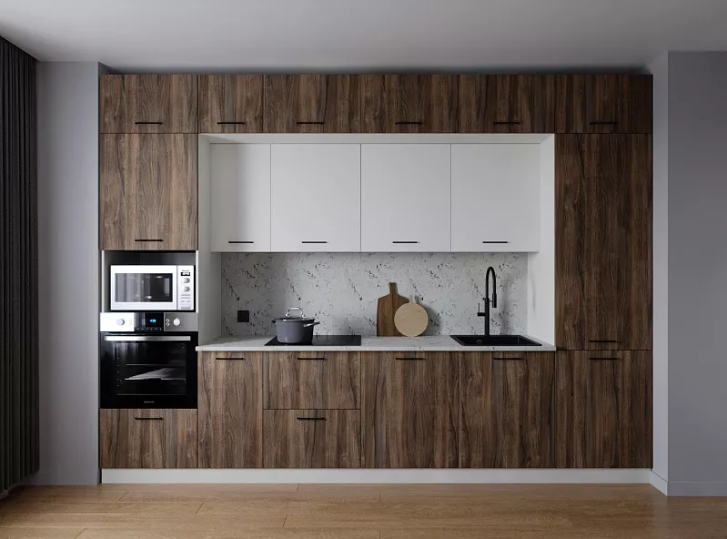 Кухонный гарнитур Старое дерево 3400 мм