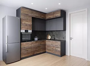 Кухонный гарнитур угловой Трансильвания 2200х1700 мм