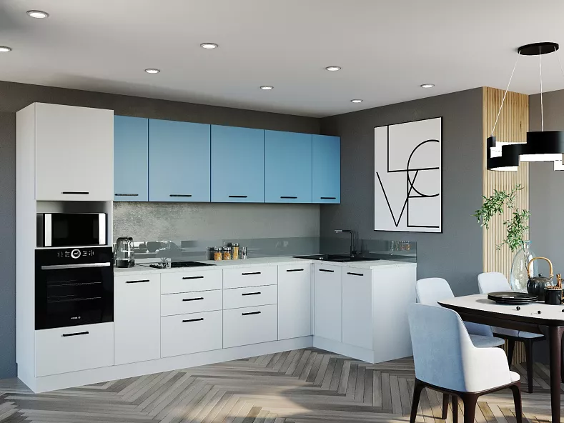 Кухонный гарнитур угловой Капри 3200х1400 мм