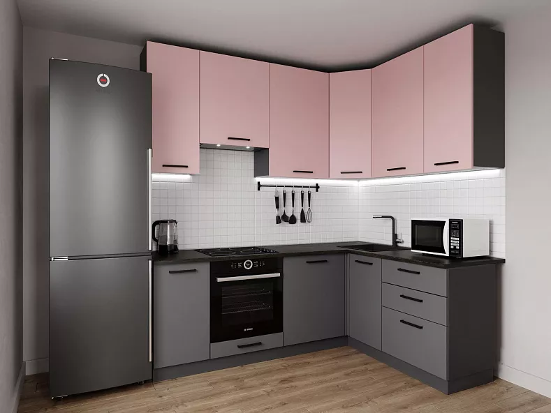 Кухонный гарнитур угловой Роза 2200х1600 мм