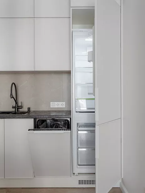 Кухонный гарнитур Угловой, МДФ, меренга №283 (Арнедо), детройт