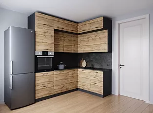 Кухонный гарнитур угловой Крафт 2200х1700 мм