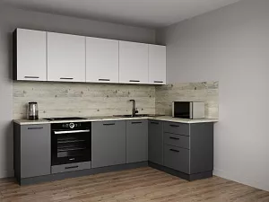 Кухонный гарнитур угловой Меренга 2600х1600 мм
