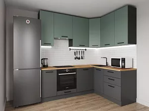 Кухонный гарнитур угловой Изумруд 2200х1600 мм