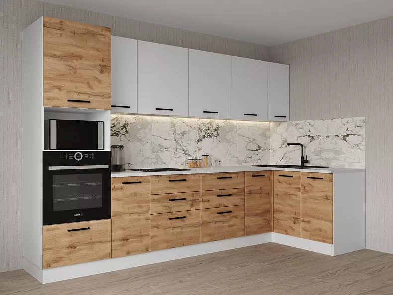 Кухонный гарнитур угловой Лада 3200х1400 мм