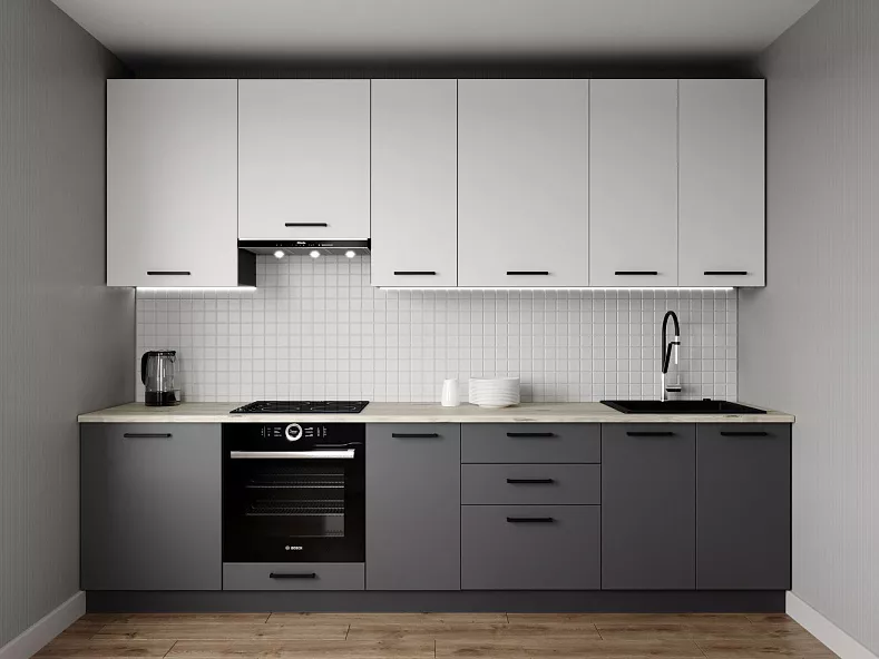 Кухонный гарнитур Меренга 3000 мм (верх 950 мм) Кухонный гарнитур Меренга 3000 мм (верх 950 мм)