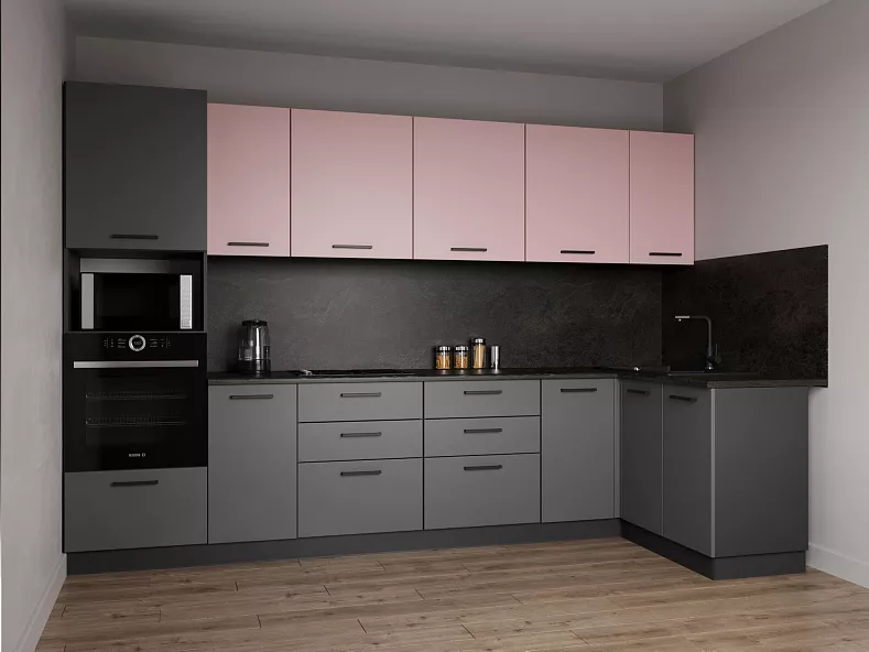 Кухонный гарнитур угловой Роза 3200х1400 мм