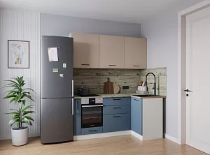 Кухонный гарнитур угловой Фьюжн 1000х1800 мм