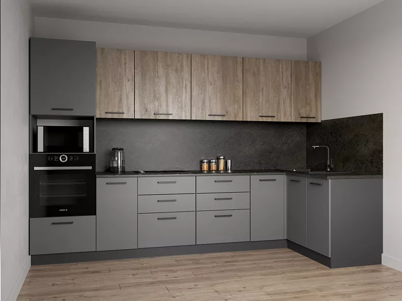 Кухонный гарнитур угловой Умбра 3200х1400 мм