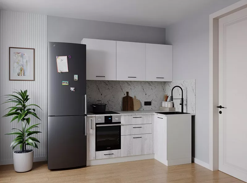 Кухонный гарнитур угловой Бланка 1000х1800 мм