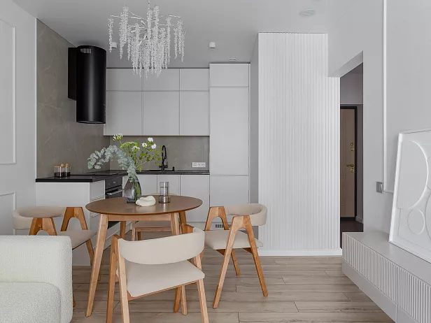 Кухонный гарнитур Угловой, МДФ, меренга №283 (Арнедо), детройт