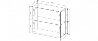 Модуль Горизонтальный 2 яруса дверка/ниша 800х300х710
