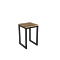 Табурет (табуретка) для кухни квадратный на металлокаркасе 350х350х470мм Дуб крафт/Черный